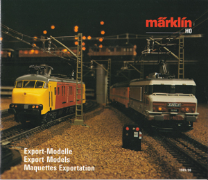 Märklin catalogus katalog export modellen 1989