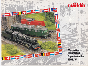 Märklin catalogus katalog export modellen 1993