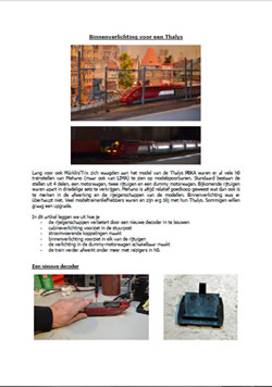 Frans Hooyberghs Modeltrein Academie Binnenverlichting voor een Thalys