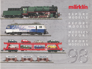 Märklin catalogus katalog export modellen 1998